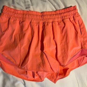 Orange 4" Hotty Hot Lululemon Shorts